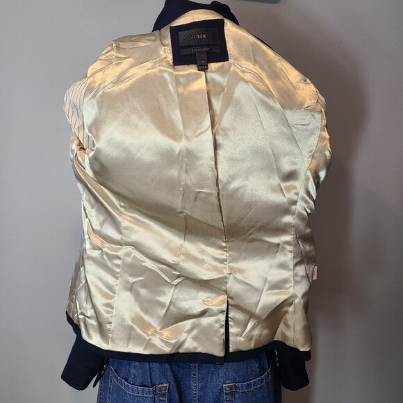 J.CREW Schoolboy Blazer Sz 4 Navy Blue NEW Career Preppy Wool Old Money Heritage - Picture 7 of 10